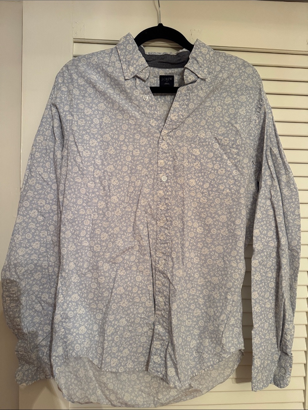 J. Crew Light Blue Floral Button-Down Shirt